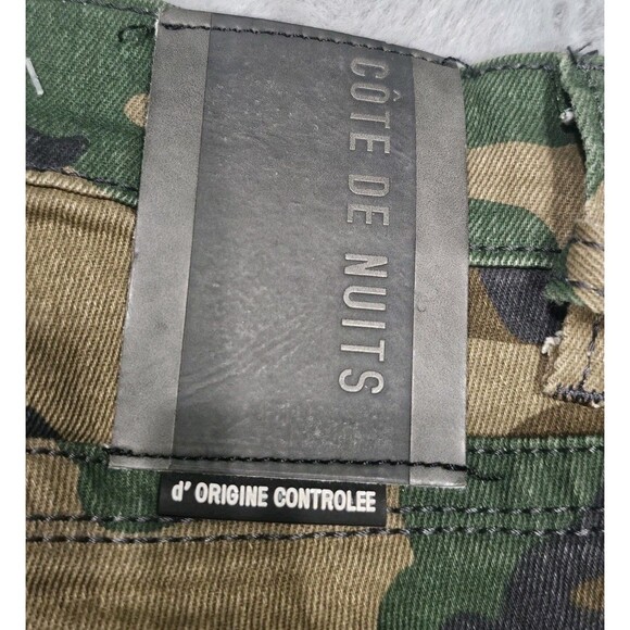 Cote De Nuits Mens 28x30 Camo Jeans Designer Sequin Patches Cargo Haute Couture - Picture 15 of 16